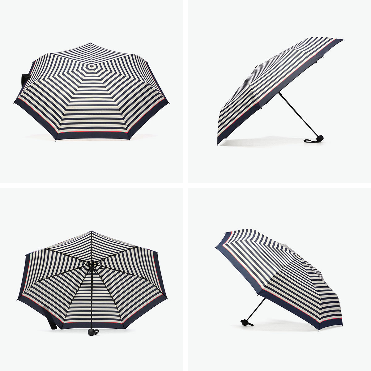 ダブリュピーシー Wpc. 傘 折りたたみ傘 メンズ レディース 晴雨兼用 大きめ 58cm 手開き 手動 雨傘 手動開閉 7本骨 UV 大人 ケース付き 通勤 通学 UNISEX BASIC FOLDING UX001（ピンクラインボーダー） ピンクラインボーダー