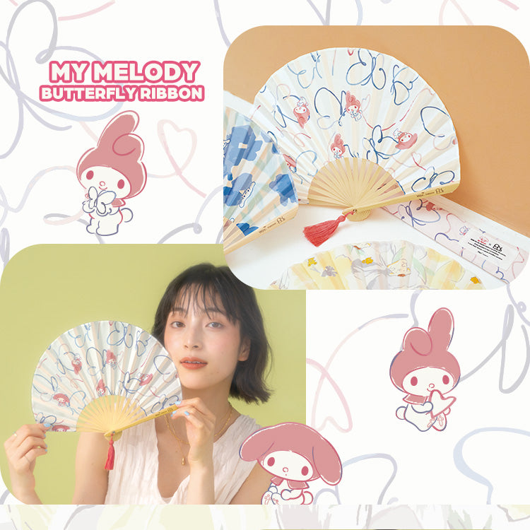 【Wpc.官方】三麗鷗角色×Wpc. 圖案禮盒扇子