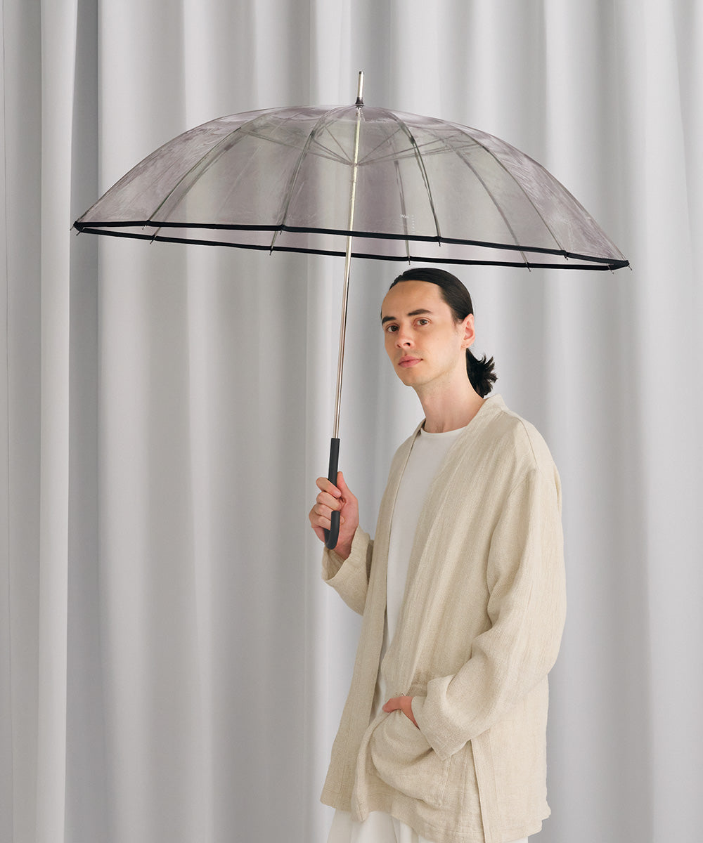 【Wpc.】ビニール傘 Wpc. classic PLASTIC 12K UMBRELLA 63cm 12本骨 耐風 丈夫 大きい 長傘 メンズ レディース （ブラック） ブラック