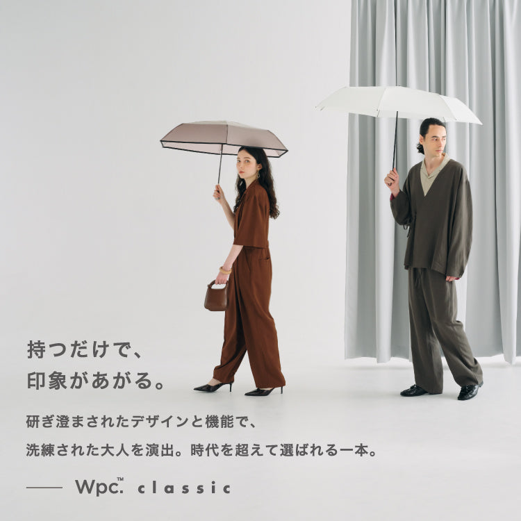 【Wpc.】ビニール傘 Wpc. classic PLASTIC 12K UMBRELLA 63cm 12本骨 耐風 丈夫 大きい 長傘 メンズ レディース （ブラック） ブラック