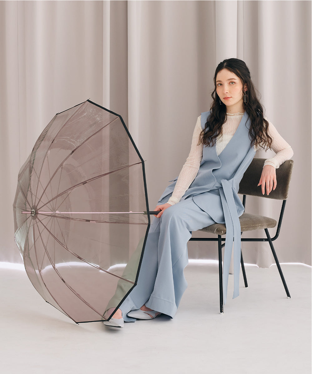 【Wpc.】ビニール傘 Wpc. classic PLASTIC 12K UMBRELLA 63cm 12本骨 耐風 丈夫 大きい 長傘 メンズ レディース （ブラウン） ブラウン