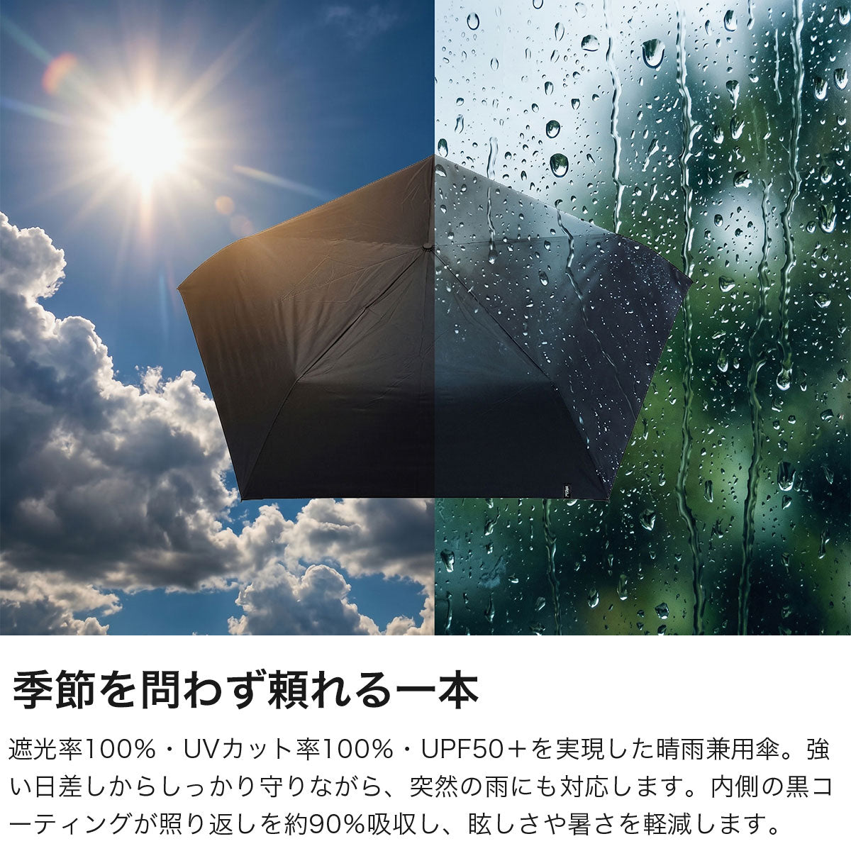ダブリュピーシー Wpc. 折りたたみ傘 軽量 軽い 大きめ メンズ レディース 晴雨兼用 UVカット UPF50+ 紫外線 完全遮光 手動 傘 折り畳み傘 雨傘 日傘 遮光エアライトパラソル 801-18345-102 （オリーブ） オリーブ