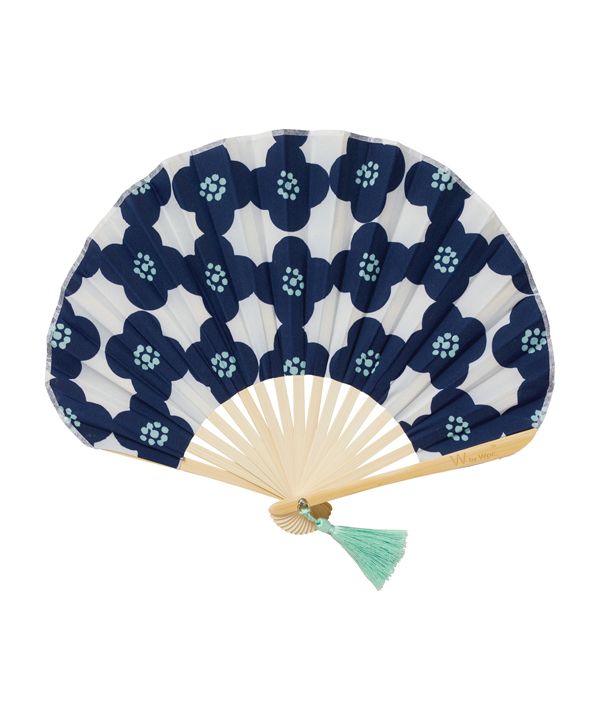 【Wpc.公式】ギフトボックス入り扇子 おしゃれ 可愛い 北欧柄 レディース 女性 ギフト プレゼント おしゃれ 可愛い 女性 （カメリアネイビー） カメリアネイビー