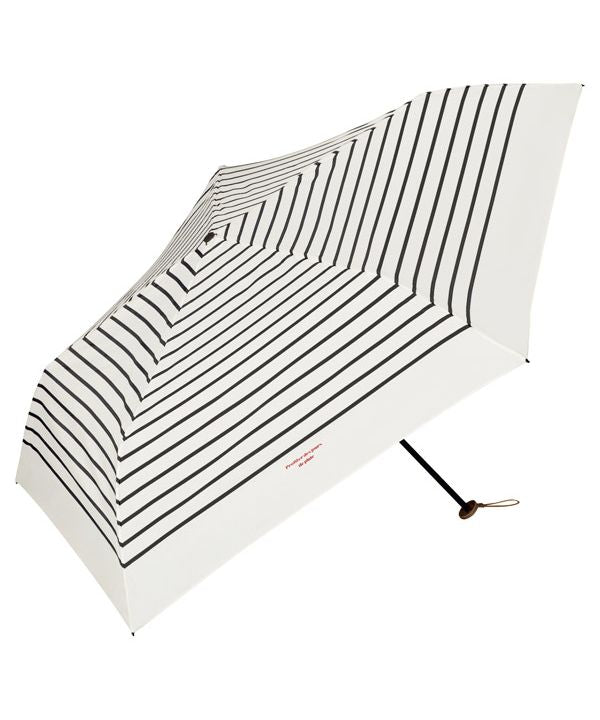 【Wpc.官方】雨傘 [AirーLight]法式條紋迷你親骨55cm 大型晴雨兩用傘 女士摺疊傘 時尚可愛 女性 通勤通