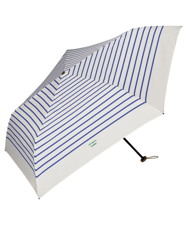 【Wpc.官方】雨傘 [AirーLight]法式條紋迷你親骨55cm 大型晴雨兩用傘 女士摺疊傘 時尚可愛 女性 通勤通