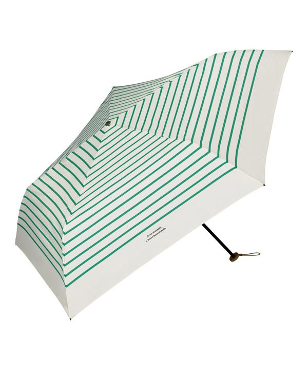 【Wpc.官方】雨傘 [AirーLight]法式條紋迷你親骨55cm 大型晴雨兩用傘 女士摺疊傘 時尚可愛 女性 通勤通