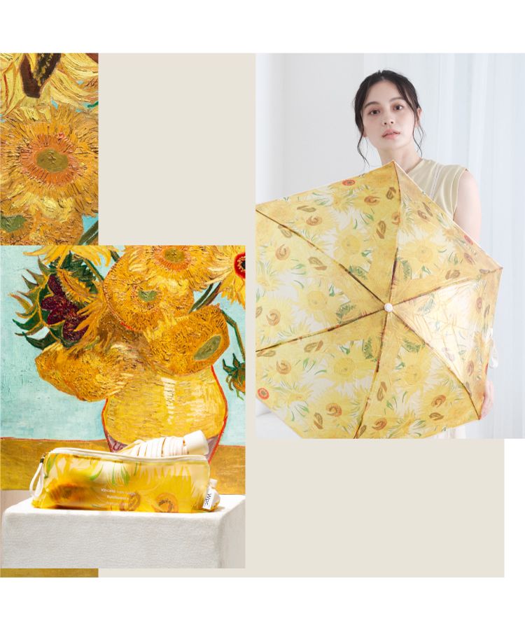 [Wpc. Official] [Vinyl Umbrella] Masterpiece Umbrella Mini 50cm Umbrella Museum Painting Rain Umbrella Ladies Folding Umbrella