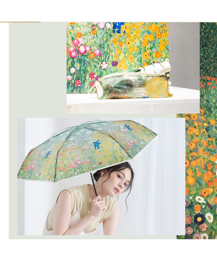 [Wpc. Official] [Vinyl Umbrella] Masterpiece Umbrella Mini 50cm Umbrella Museum Painting Rain Umbrella Ladies Folding Umbrella