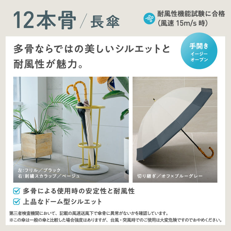 【Wpc.官方】最強的陽傘 UVO 12根骨 蕾絲 親骨55cm 大型 耐風 完全遮光 遮熱 晴雨兩用 UV切割100% 抗風 女士 大型 時尚 雨傘 長傘