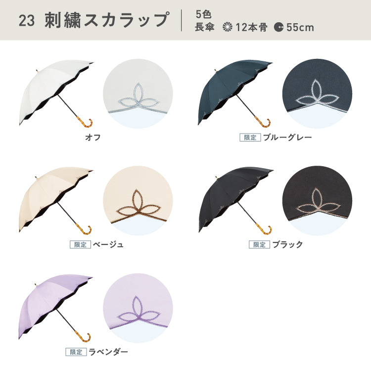 【Wpc.官方】最強的陽傘 UVO 12根骨 蕾絲 親骨55cm 大型 耐風 完全遮光 遮熱 晴雨兩用 UV切割100% 抗風 女士 大型 時尚 雨傘 長傘
