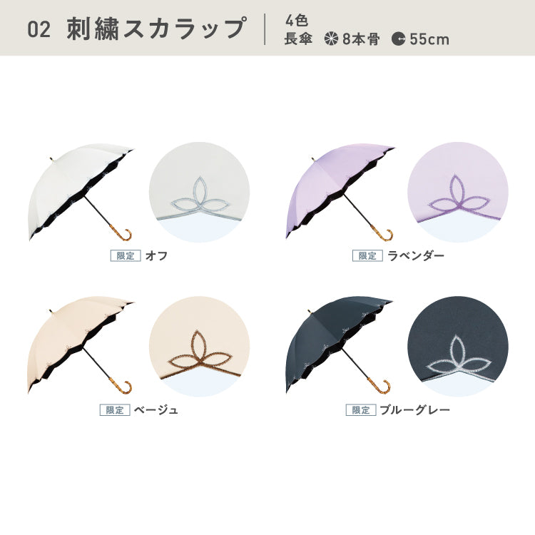 [Wpc. Official] The strongest parasol UVO 8-rib floral 55cm large complete shading heat shielding UV cut 100% for both sunny and rainy weather ladies long umbrella stylish cute
