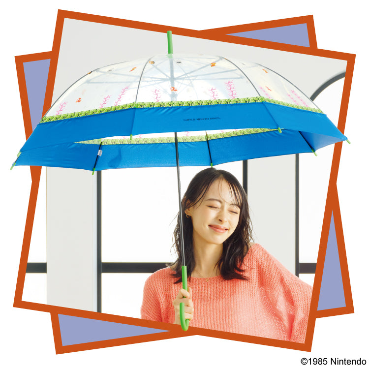 【Wpc.官方】［塑膠傘］ 超級瑪利歐兄弟 親骨60cm 大型 傘 女士 雨傘 長傘 男性 女性 時尚 簡約 通勤 通學
