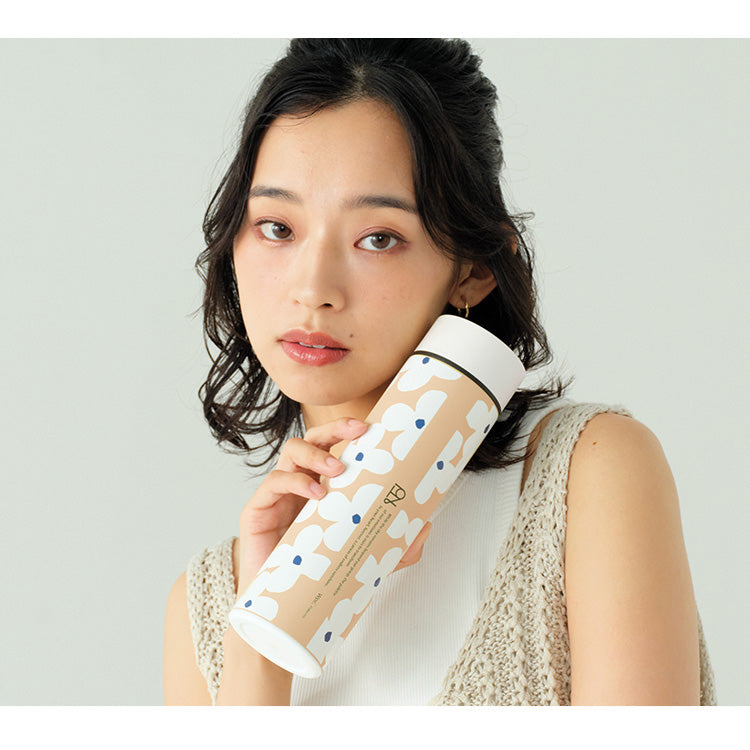 【Wpc.公式】ステンレスボトル 450ml 保温 保冷 水筒 おしゃれ 可愛い 北欧 レディース 女性 通勤 通学 ギフト プレゼント【返品不可商品】 （花と鳥ブルー） 花と鳥ブルー