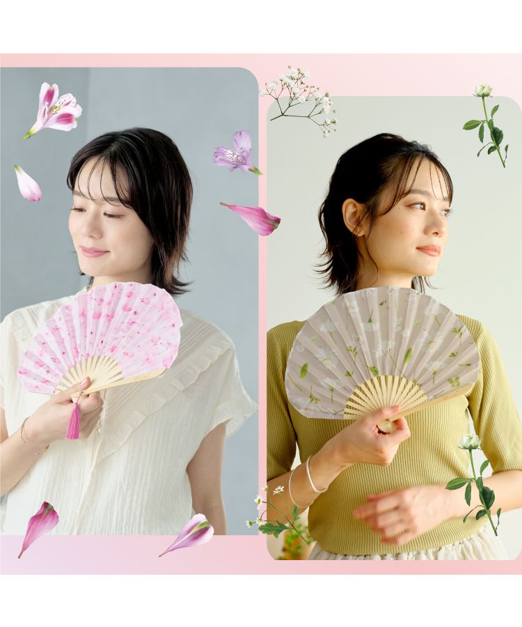 【Wpc.官方】[plantica×Wpc.]禮盒裝花扇 女士 禮物 時尚 可愛 女性