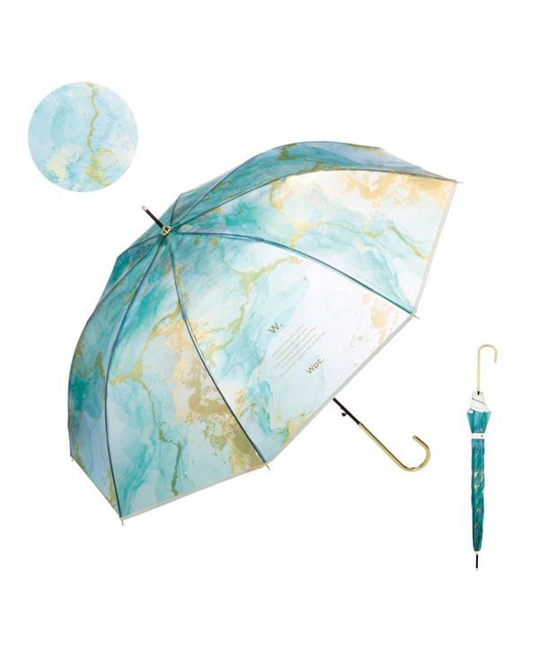 ダブリュピーシー Wpc. Wpc. 長傘 Wpc ダブリュピーシー ワールドパーティー インクアートアンブレラ 傘 雨傘 ビニール傘 61cm 大きい ブランド 軽量 透明 クリア （ブルー） ブルー