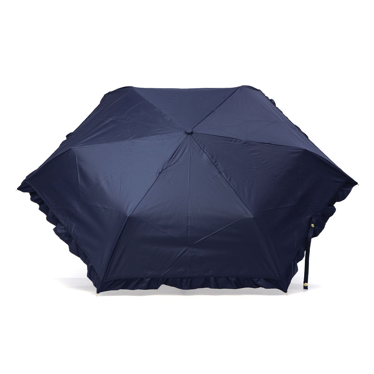ダブリュピーシー Wpc. 折りたたみ傘 晴雨兼用 レディース コンパクト 完全遮光 UVカット 手開き かわいい おしゃれ ワールドパーティー 50cm 遮光クラシックフリル ミニ 801-11820（ネイビー） ネイビー
