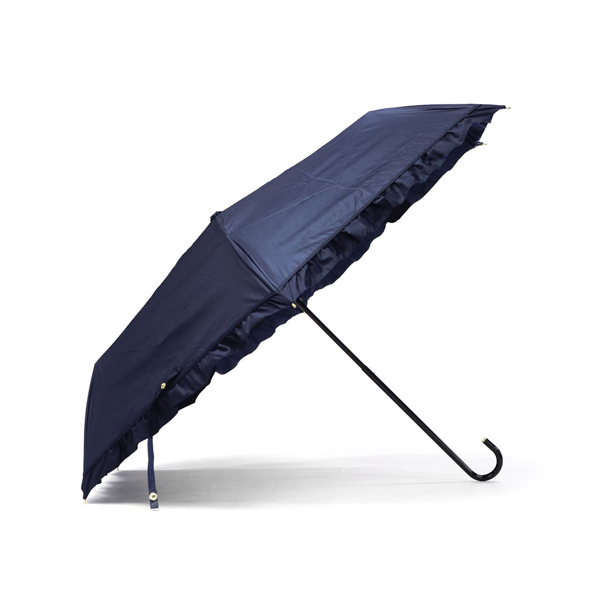 ダブリュピーシー Wpc. 折りたたみ傘 晴雨兼用 レディース コンパクト 完全遮光 UVカット 手開き かわいい おしゃれ ワールドパーティー 50cm 遮光クラシックフリル ミニ 801-11820（ネイビー） ネイビー