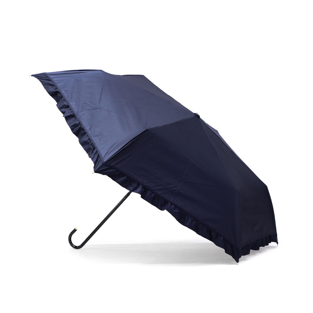 ダブリュピーシー Wpc. 折りたたみ傘 晴雨兼用 レディース コンパクト 完全遮光 UVカット 手開き かわいい おしゃれ ワールドパーティー 50cm 遮光クラシックフリル ミニ 801-11820（ネイビー） ネイビー