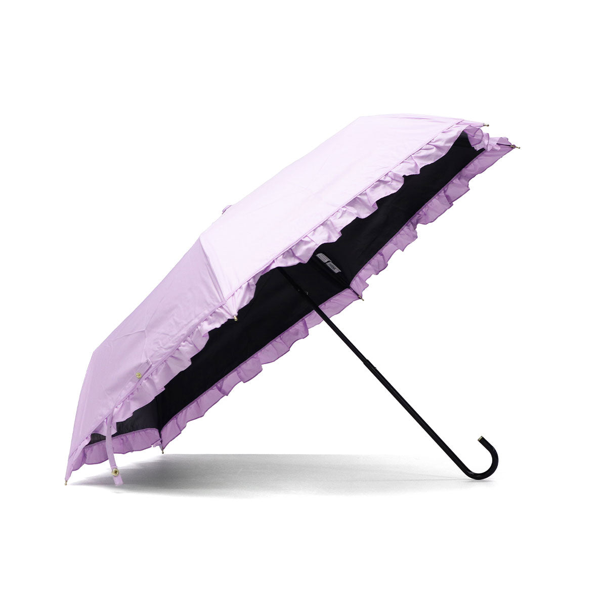 ダブリュピーシー Wpc. 折りたたみ傘 晴雨兼用 レディース コンパクト 完全遮光 UVカット 手開き かわいい おしゃれ ワールドパーティー 50cm 遮光クラシックフリル ミニ 801-11820（ラベンダー） ラベンダー