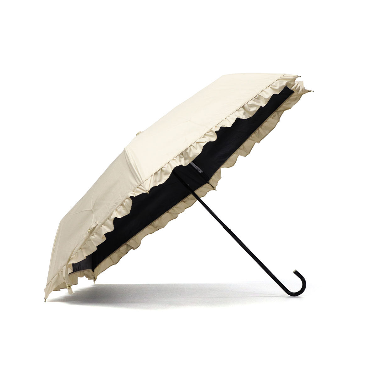 ダブリュピーシー Wpc. 折りたたみ傘 晴雨兼用 レディース コンパクト 完全遮光 UVカット 手開き かわいい おしゃれ ワールドパーティー 50cm 遮光クラシックフリル ミニ 801-11820（ベージュ） ベージュ