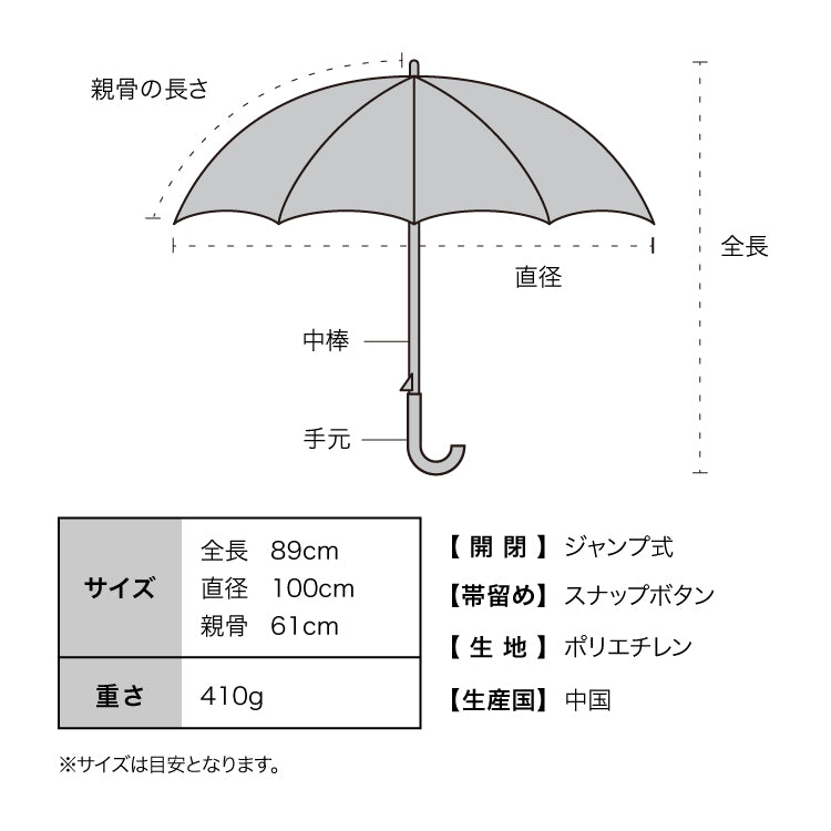 【Wpc.公式】ビニール傘 ポケモン いっしょにいるとしあわせ 61cm ジャンプ傘 大きい 長傘 傘