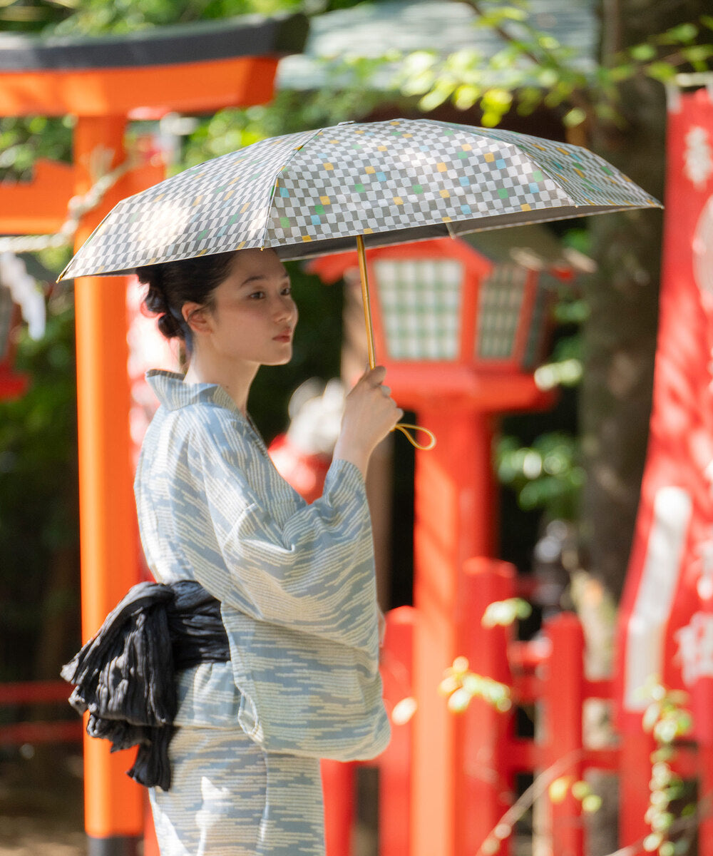 【Wpc.公式】日傘 遮光 お守りパラソル ミニ 完全遮光 遮熱 晴雨兼用 レディース 折りたたみ傘 （グレー） グレー