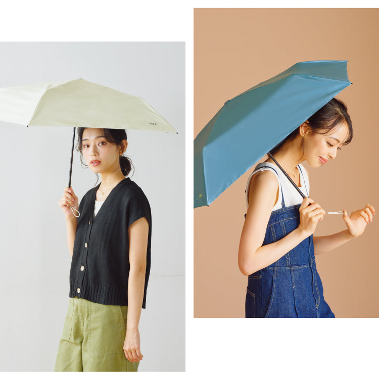 【Wpc.公式】日傘 超軽量 遮光軽量ソリッド ミニ 50cm 完全遮光 遮熱 晴雨兼用 レディース 折りたたみ スリム 傘 折り畳み傘（ピンク） ピンク