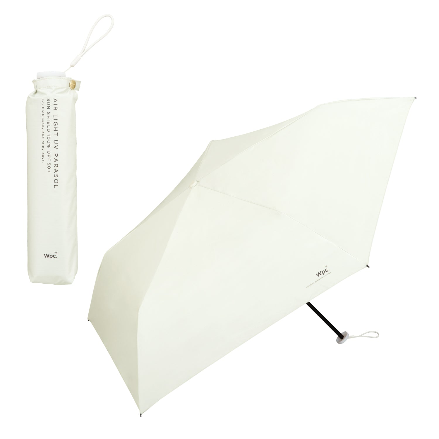 【Wpc.公式】日傘 超軽量 遮光軽量ソリッド ミニ 50cm 完全遮光 遮熱 晴雨兼用 レディース 折りたたみ スリム 傘 折り畳み傘（オフ） オフ