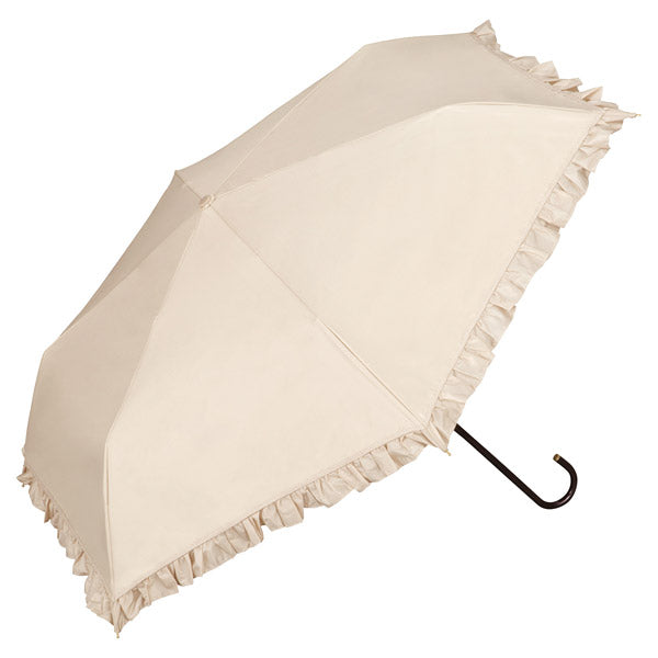 [Wpc. Official] Sun Umbrella UV Protection Classic Frill Mini Complete UV Block Heat Resistant Rain and Shine Dual Use Women's Folding Umbrella