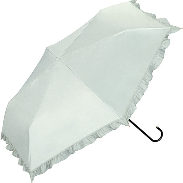 [Wpc. Official] Sun Umbrella UV Protection Classic Frill Mini Complete UV Block Heat Resistant Rain and Shine Dual Use Women's Folding Umbrella