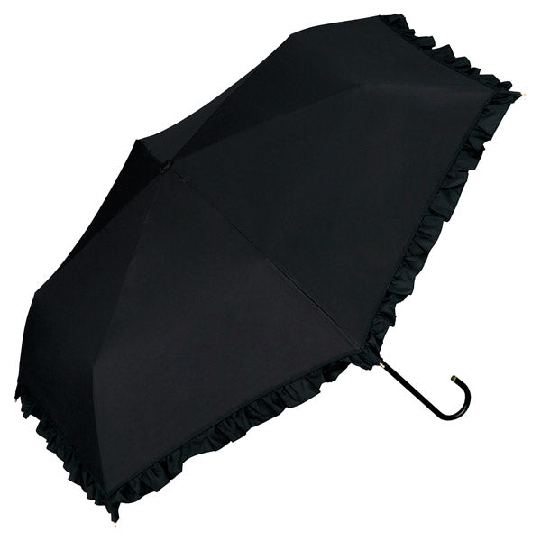 [Wpc. Official] Sun Umbrella UV Protection Classic Frill Mini Complete UV Block Heat Resistant Rain and Shine Dual Use Women's Folding Umbrella