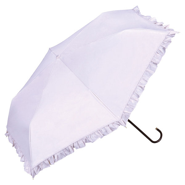 [Wpc. Official] Sun Umbrella UV Protection Classic Frill Mini Complete UV Block Heat Resistant Rain and Shine Dual Use Women's Folding Umbrella