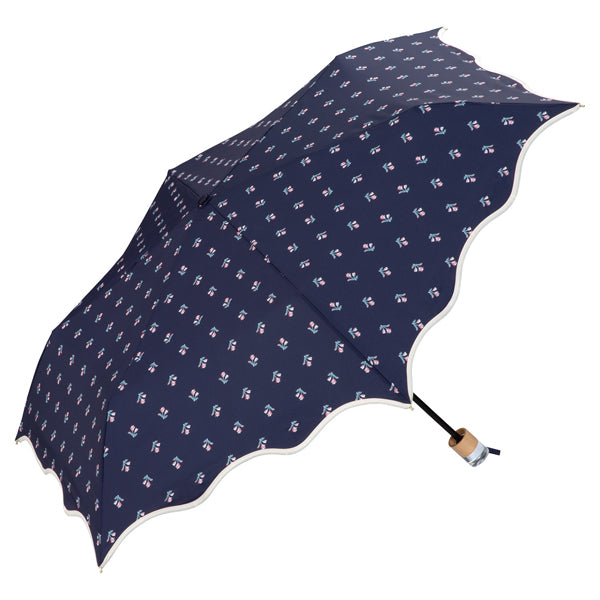 【Wpc.官方】雨傘 波浪小花迷你 輕量 晴雨兩用傘 女士 折疊傘