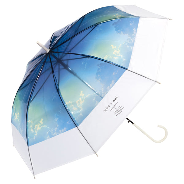 【Wpc.官方】塑膠傘 地球屋×Wpc.天空藍雨傘 60cm 大型 跳傘 女士傘