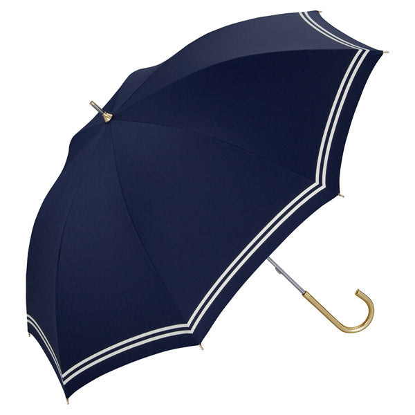 【Wpc.公式】日傘 遮光セーラー 50cm 完全遮光 遮熱 UVカット 晴雨兼用 レディース 長傘 （ネイビー） ネイビー