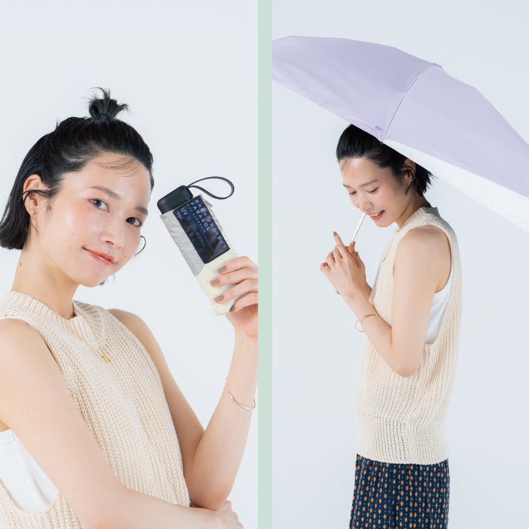 [Wpc. Official] Sun Umbrella UV Protection Back Protect Parasol Tiny Complete UV Block Heat Insulation Rain and Shine Foldable Umbrella