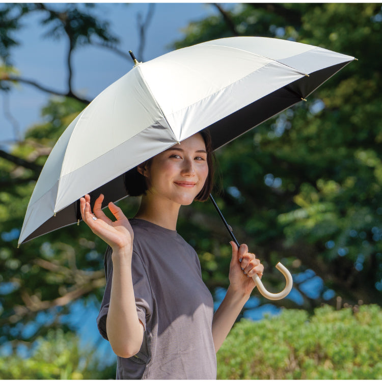 【Wpc.官方】日傘 遮光切割長款 55cm 大型 完全遮光 遮熱 晴雨兩用 女士 長傘