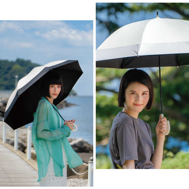 【Wpc.官方】日傘 遮光切割長款 55cm 大型 完全遮光 遮熱 晴雨兩用 女士 長傘