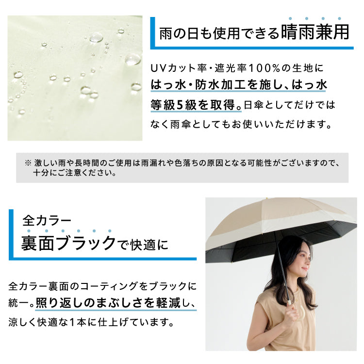 【Wpc.官方】日傘 遮光切割長款 55cm 大型 完全遮光 遮熱 晴雨兩用 女士 長傘