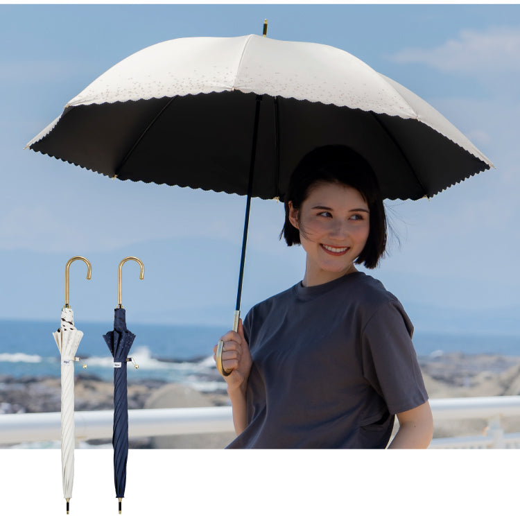 [Wpc. Official] Sun Umbrella Shading Glitter Heart 55cm Large Complete Shade Heat-Resistant Rain and Shine Dual Use Ladies Long Umbrella