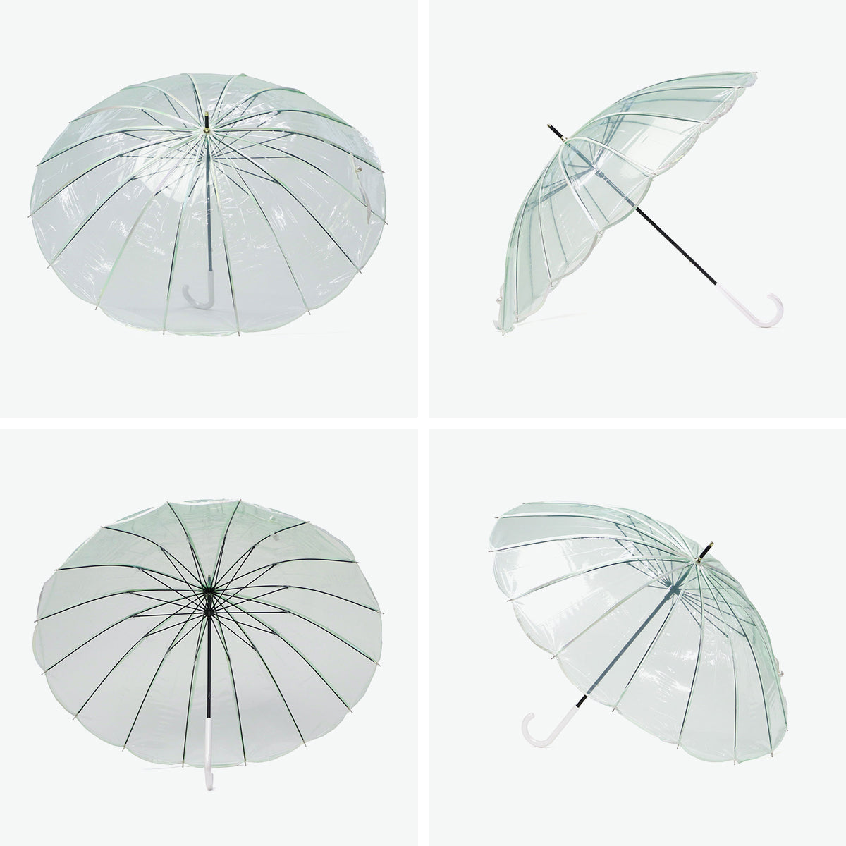 ダブリュピーシー Wpc.  長傘 レディース 軽量 軽い 16本骨 55cm 大きめ 大きい ビニール傘  丈夫 耐久性 耐風性 風に強い 手動 マーメイド マーメイドアンブレラ PT-072-001 （オフ） オフ
