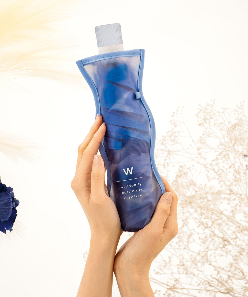 ダブリュピーシー Wpc. 【Wpc.公式】ビニール傘 フラワーベースアンブレラ ミニ 54cm 傘 レディース 雨傘 折りたたみ傘 折り畳み傘 折りたたみ 折り畳み （ブルー） ブルー