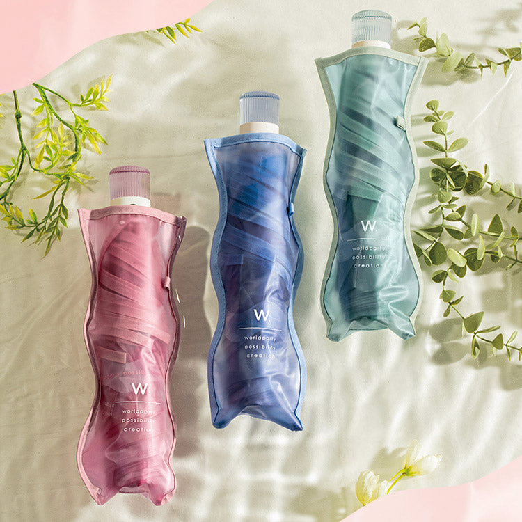 ダブリュピーシー Wpc. 【Wpc.公式】ビニール傘 フラワーベースアンブレラ ミニ 54cm 傘 レディース 雨傘 折りたたみ傘 折り畳み傘 折りたたみ 折り畳み （ブルー） ブルー