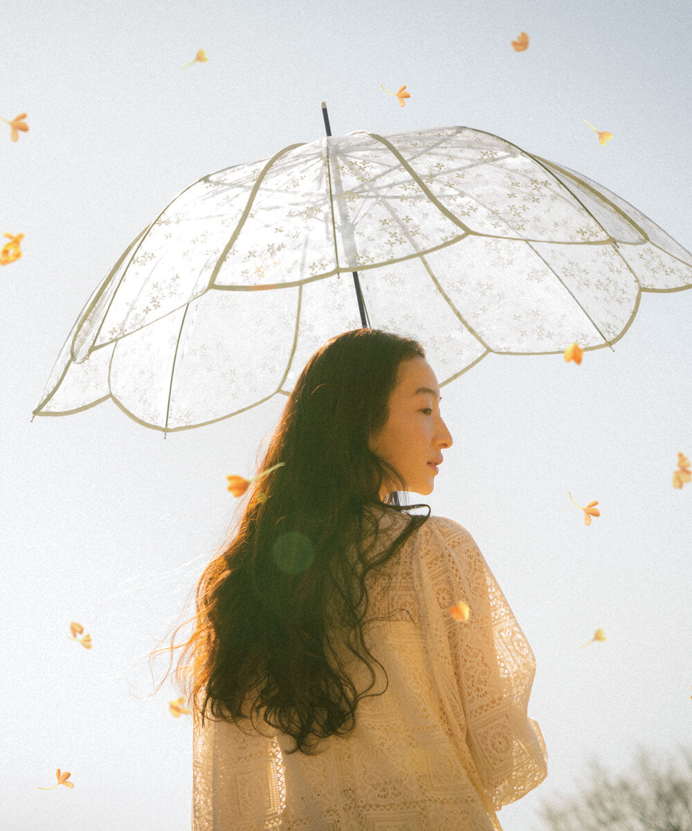 【Wpc.公式】ビニール傘 キンモクセイアンブレラ 61cm ジャンプ傘 傘 レディース 大きめ 大きい 金木製 銀木製 雨傘 長傘 （ゴールド） ゴールド