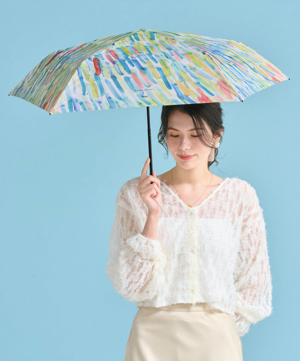 ダブリュピーシー Wpc. 【Wpc.公式】日傘 Wpc. HERALBONY アート遮光軽量日傘 ミニ 50cm 完全遮光 遮熱 UVカット 晴雨兼用 レディース 折りたたみ傘 折り畳み傘 折り畳み 折りたたみ （鯉の池） 鯉の池