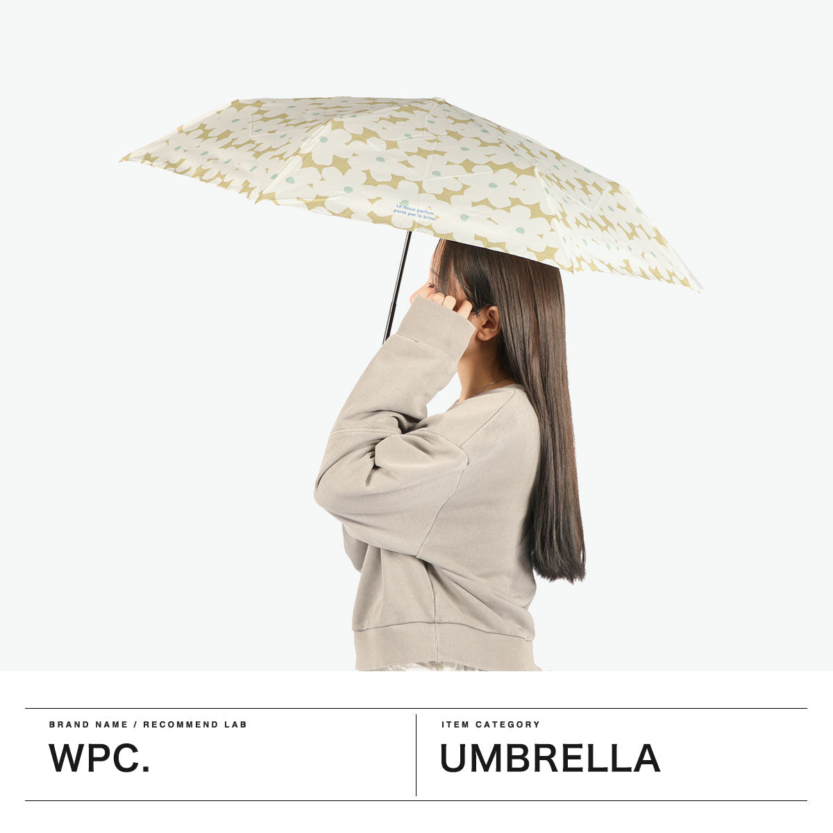 ダブリュピーシー Wpc. 折りたたみ傘 傘 レディース 晴雨兼用 日傘 雨傘 UVカット 手動 6本骨 親骨49cm 上品 大きめ 女性 おしゃれ 可愛い かわいい ブランド 花柄 フロラージュ ミニ 5102-016-002 （ベージュ） ベージュ