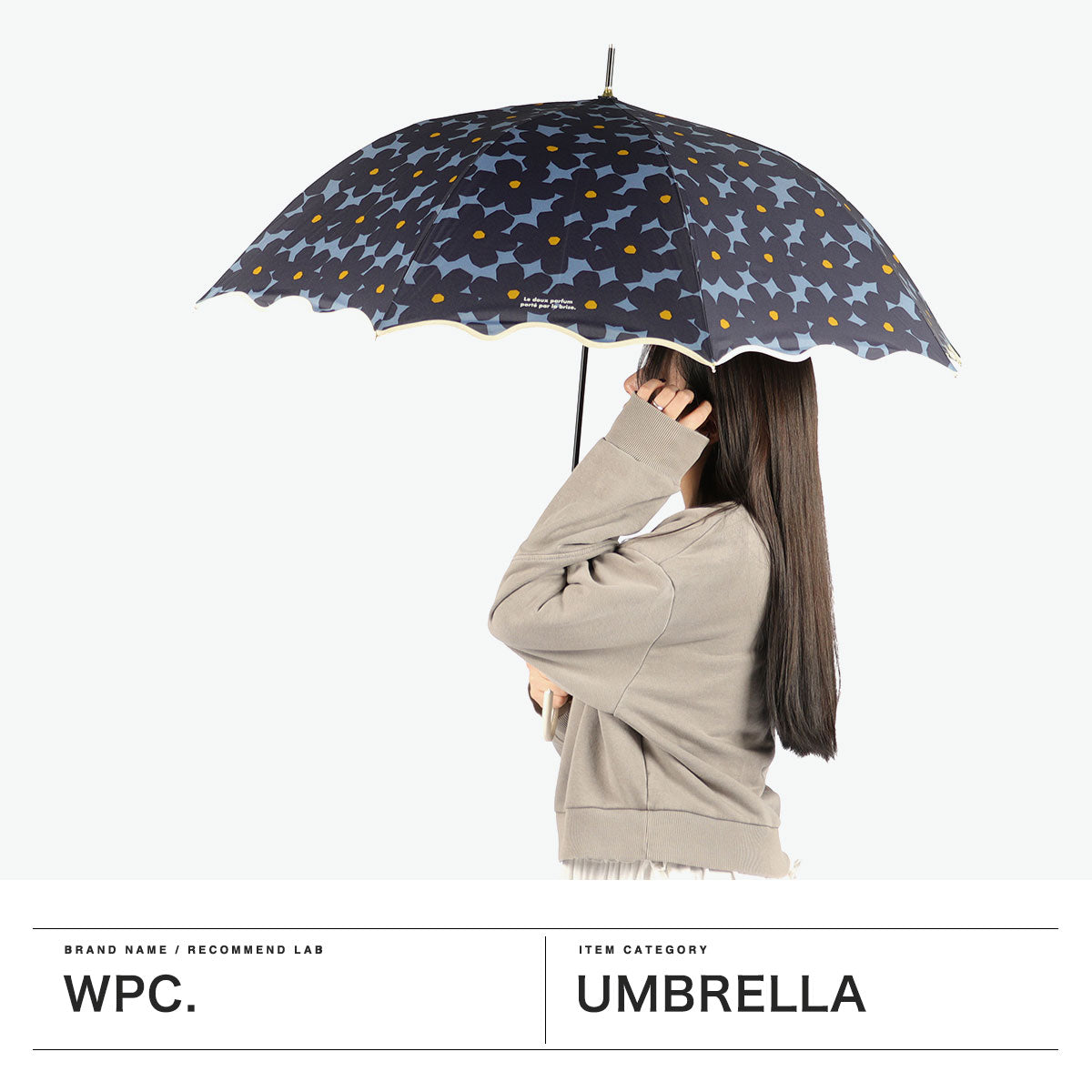 ダブリュピーシー Wpc. 長傘 傘 レディース 晴雨兼用 日傘 雨傘 UVカット ジャンプ 8本骨 8本 親骨58cm 上品 大人 大きめ 女性 おしゃれ 可愛い かわいい ブランド 花柄 フロラージュ 5102-06-001 （ベージュ） ベージュ