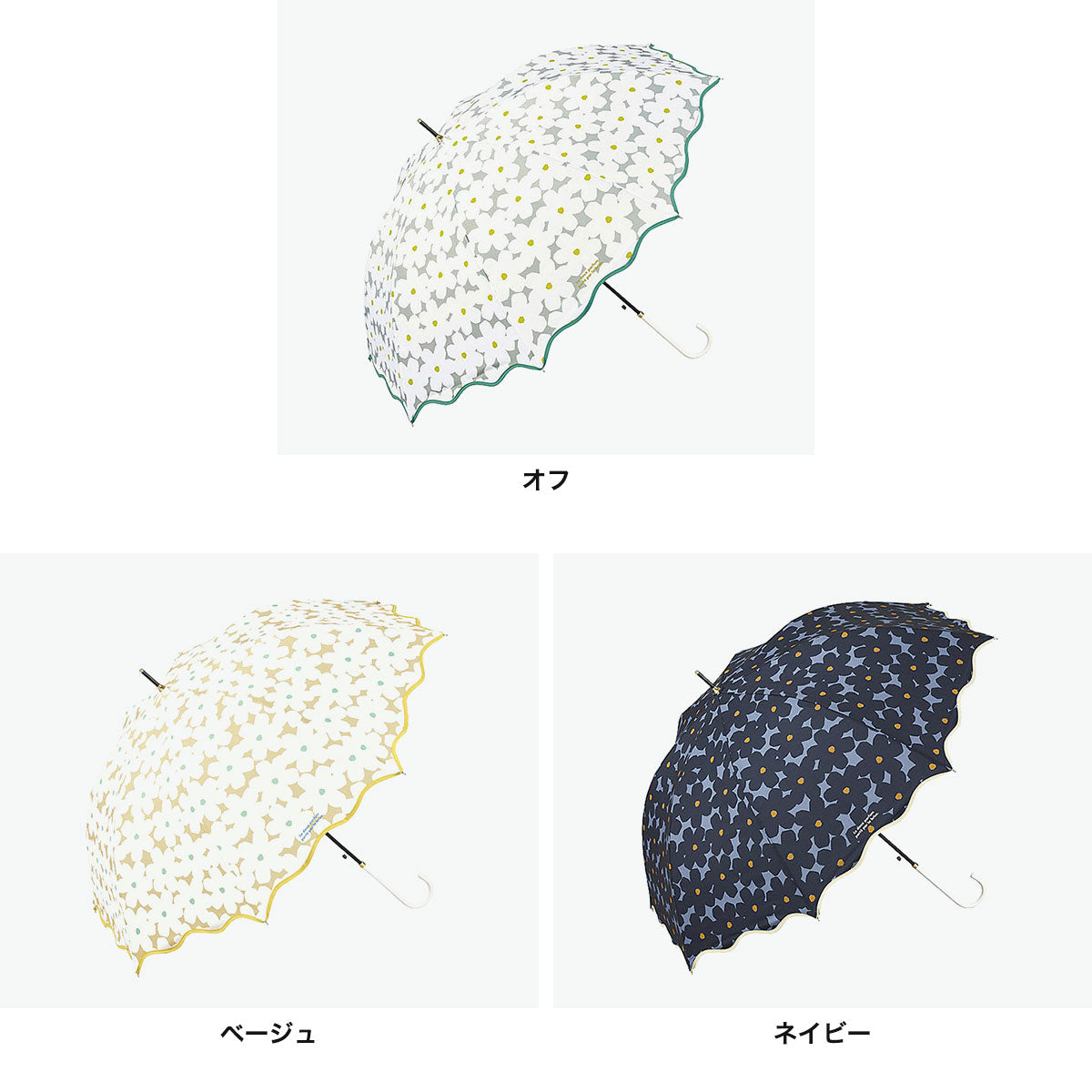 ダブリュピーシー Wpc. 長傘 傘 レディース 晴雨兼用 日傘 雨傘 UVカット ジャンプ 8本骨 8本 親骨58cm 上品 大人 大きめ 女性 おしゃれ 可愛い かわいい ブランド 花柄 フロラージュ 5102-06-001 （ベージュ） ベージュ