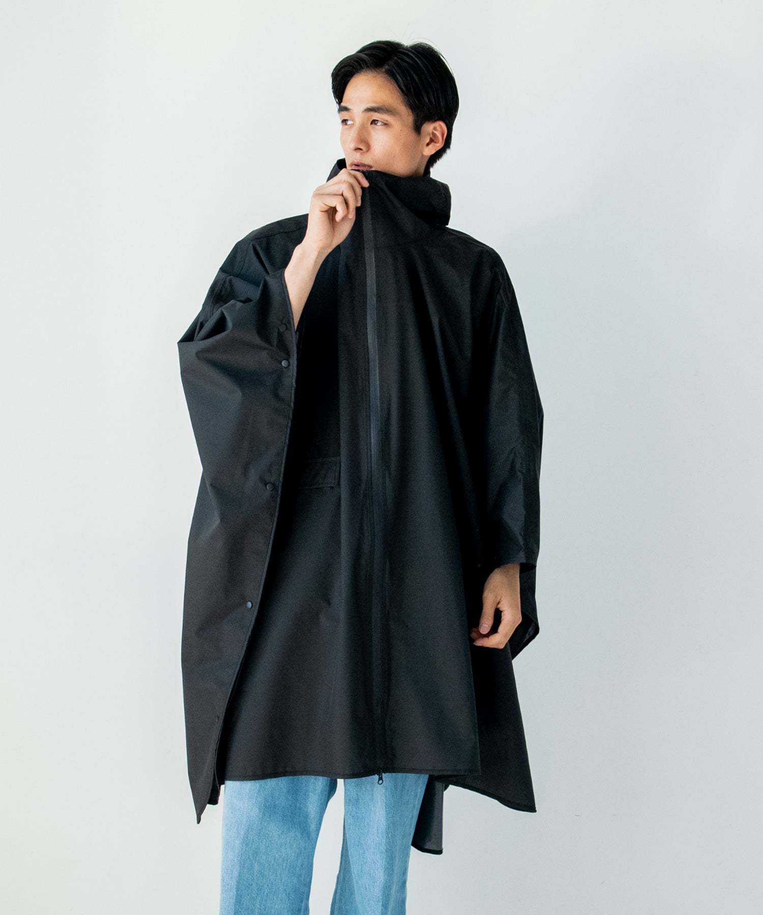 【Wpc.公式】レインウェア IZAレインブレーカーポンチョ メンズ レディース レインポンチョ 男性 女性 おしゃれ シンプル 通勤 通学