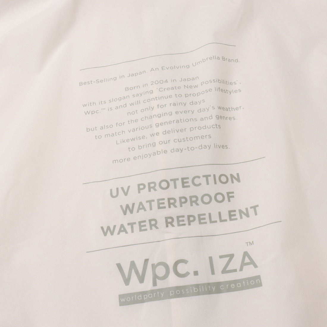 ダブリュピーシー Wpc. IZA レインウェア/コート レインブレーカーポンチョバックプリント ZA011 （ベージュ） ベージュ